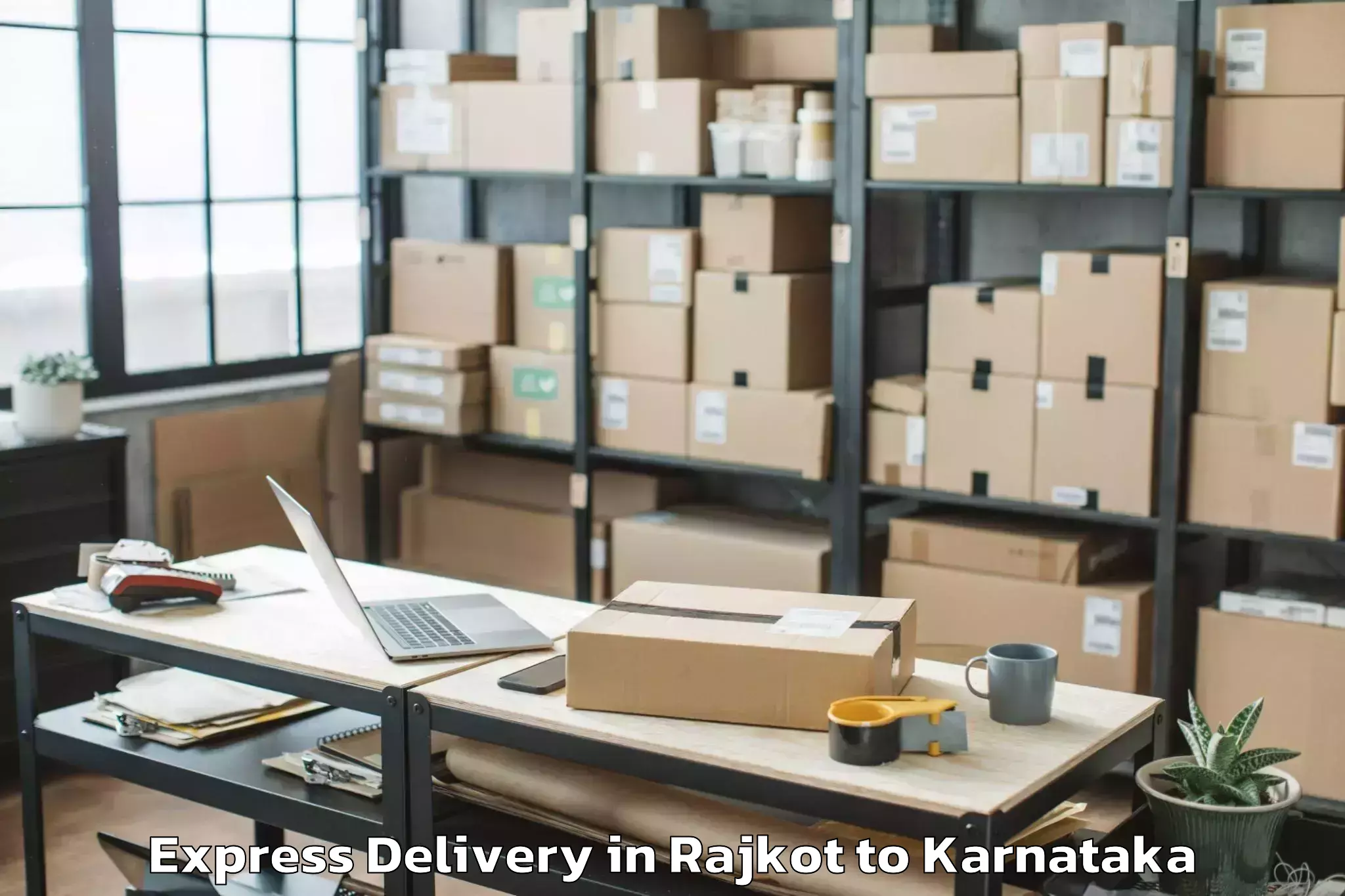 Professional Rajkot to Mangalore University Mangalore Express Delivery